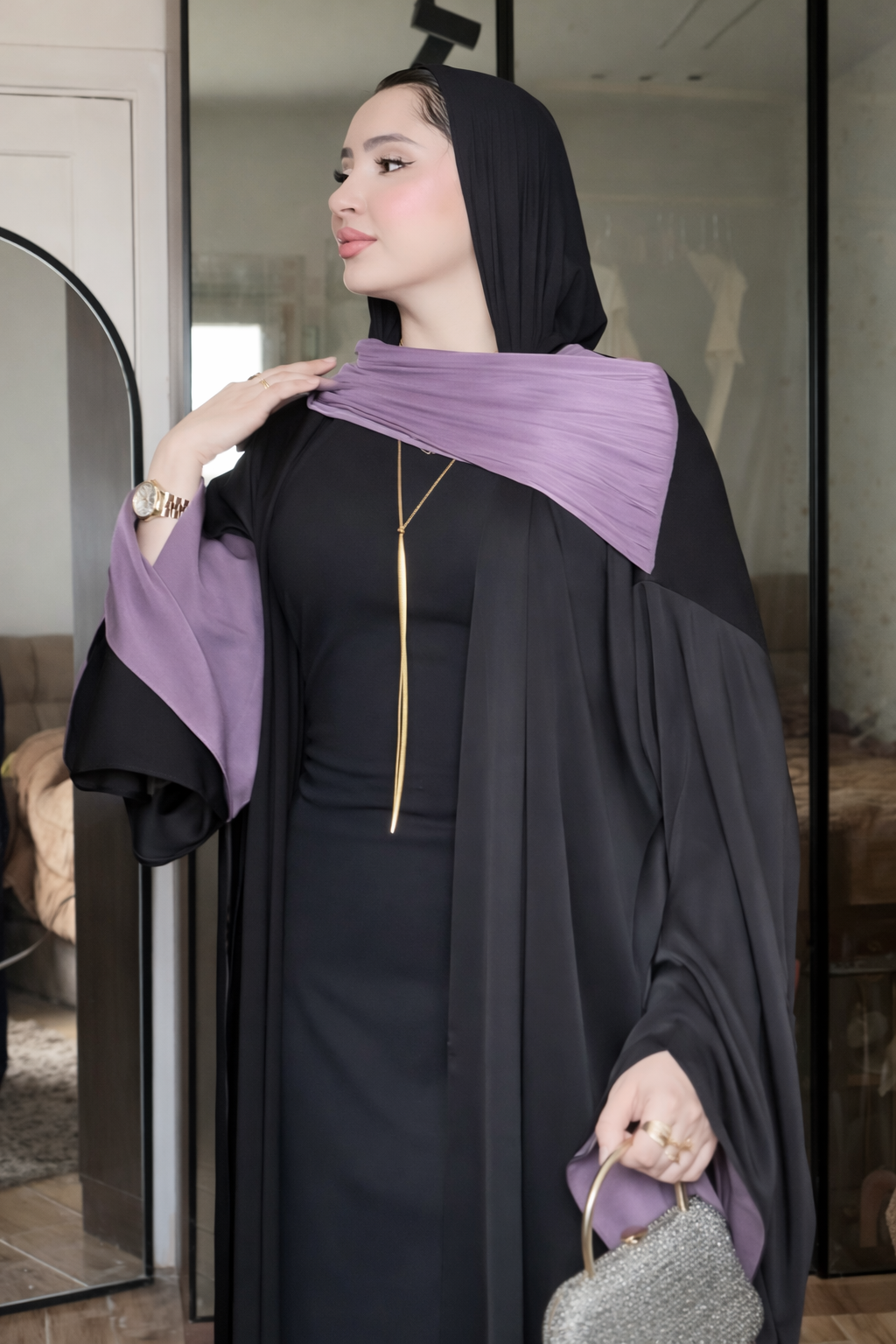 عباية الهيبة ✨🌛من قطعتين (عباية +روبة ) جودة و سعر مميز